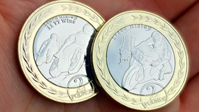 2019 Steve Hislop Isle of Man TT £2 Coins