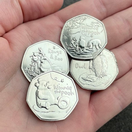 A selection of Winnie the Pooh 50ps