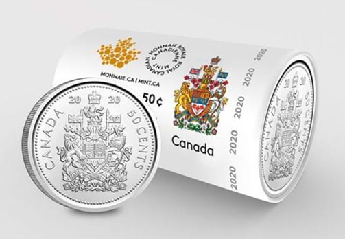 2020 Canada Royal Arms 50p cent Roll